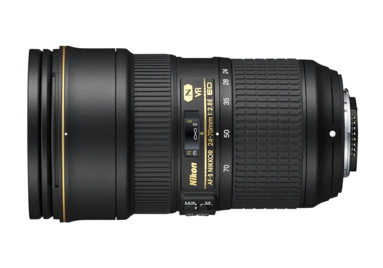 のあNikon AF-S NIKKOR 24-70mm f/2.8G ED Objetiva Nikon AF-S NIKKOR 24–70mm f/2.8E ED VR | Redução da vibração